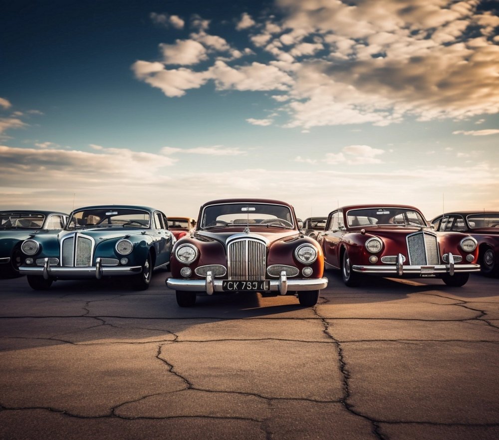 Vintage Classic Cars Lineup