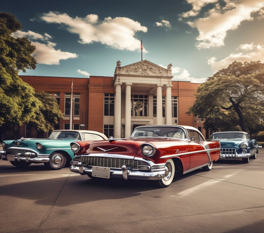 Vintage Cars Classic Building