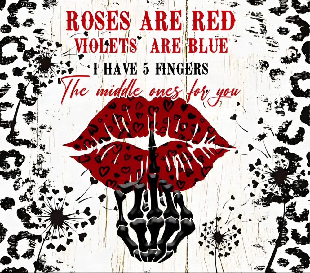 Skeleton Hand Middle Finger Valentine