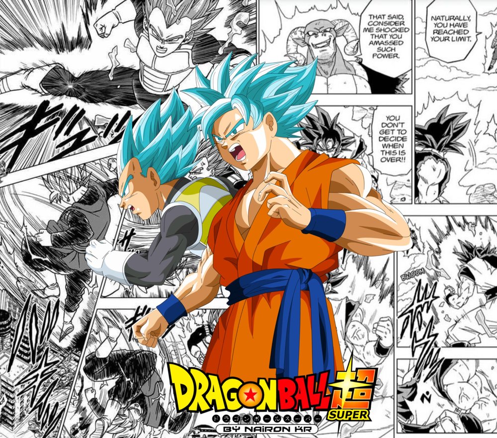 Goku Super Saiyan Blue Manga Panel — Multicolor Manga