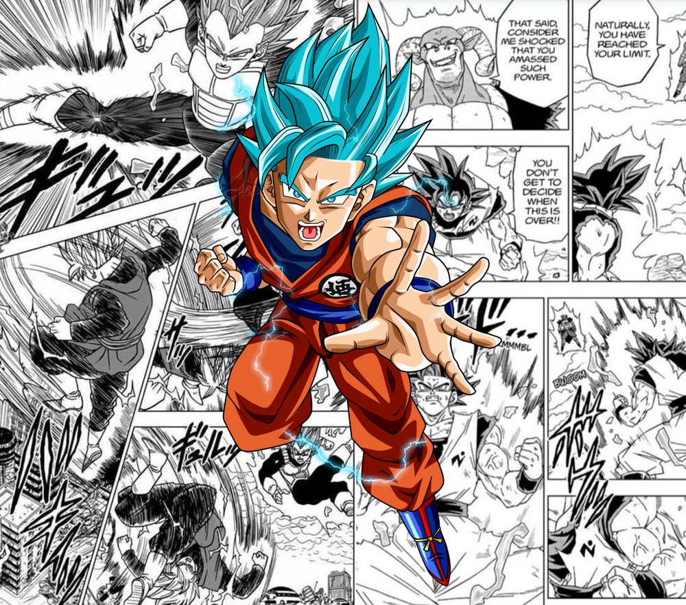 Goku Super Saiyan Blue Manga Battle