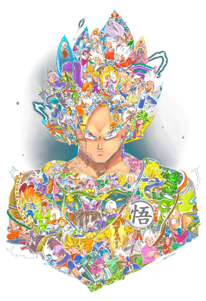 Dragon Ball Z Super Saiyan Collage