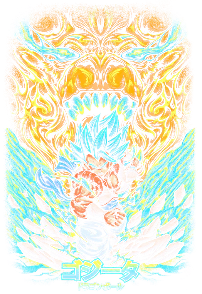 Goku Blue Fusion Dragon Warrior