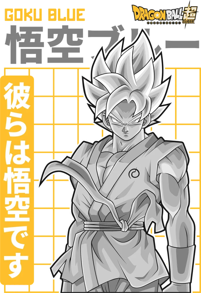 Goku Blue Super Saiyan — Multicolor Anime