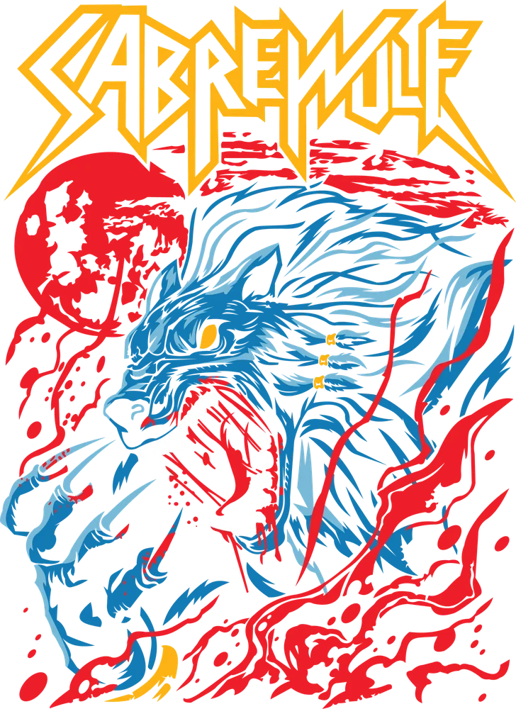 Saberwulf Metal Band Artwork