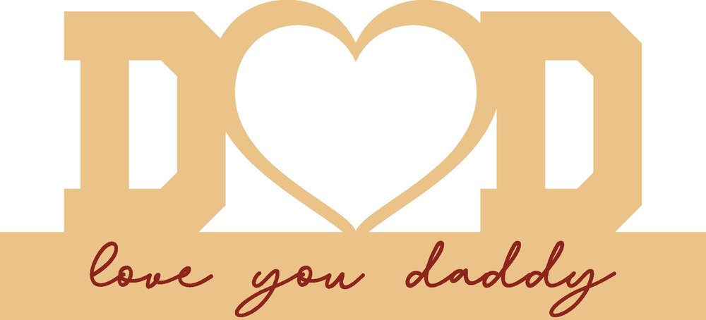 Love You Daddy Heart Design
