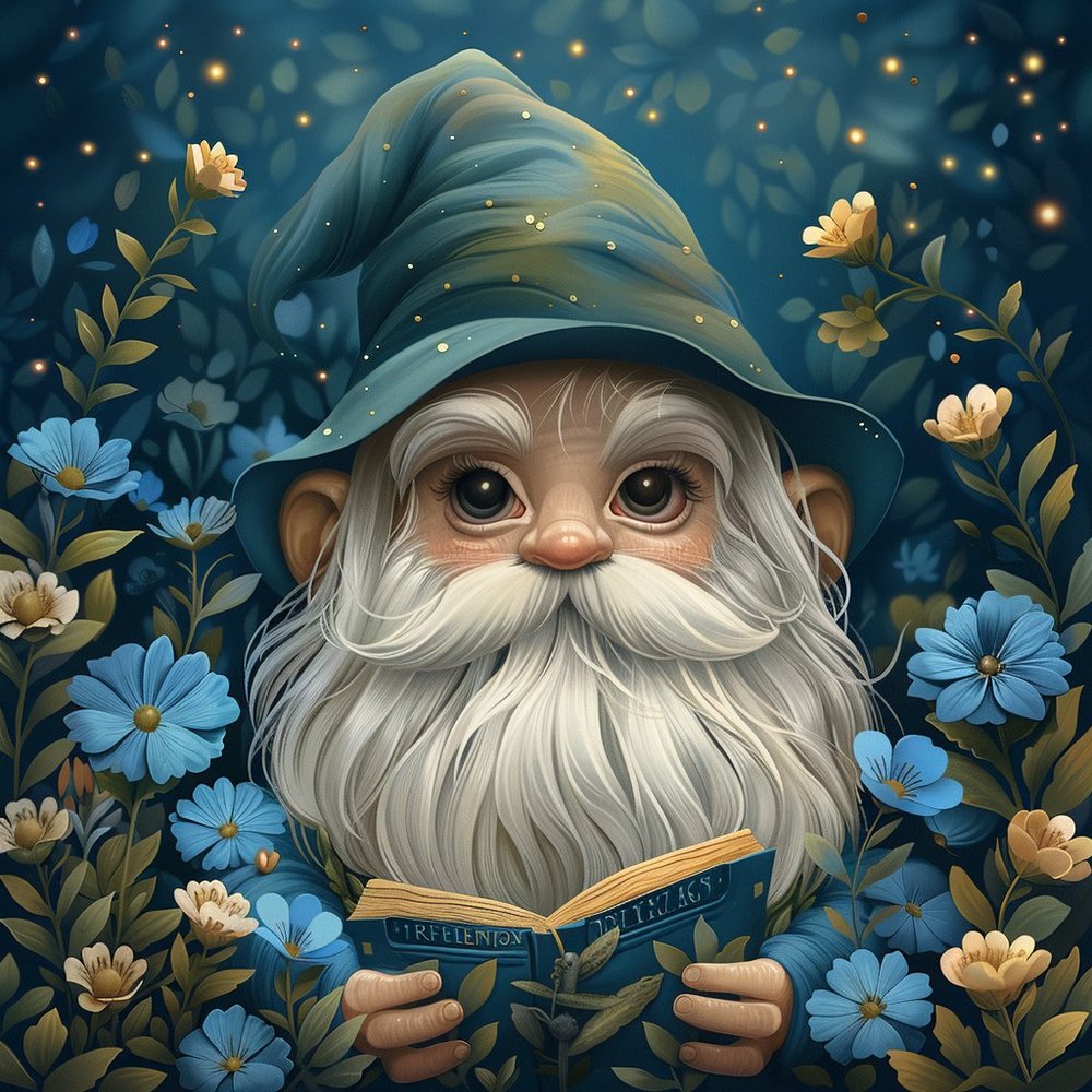 Whimsical Garden Gnome with Flowers