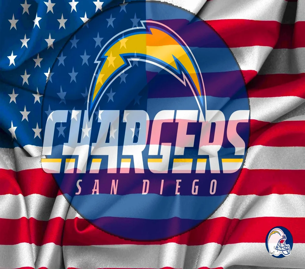 San Diego Chargers Patriotic Flag