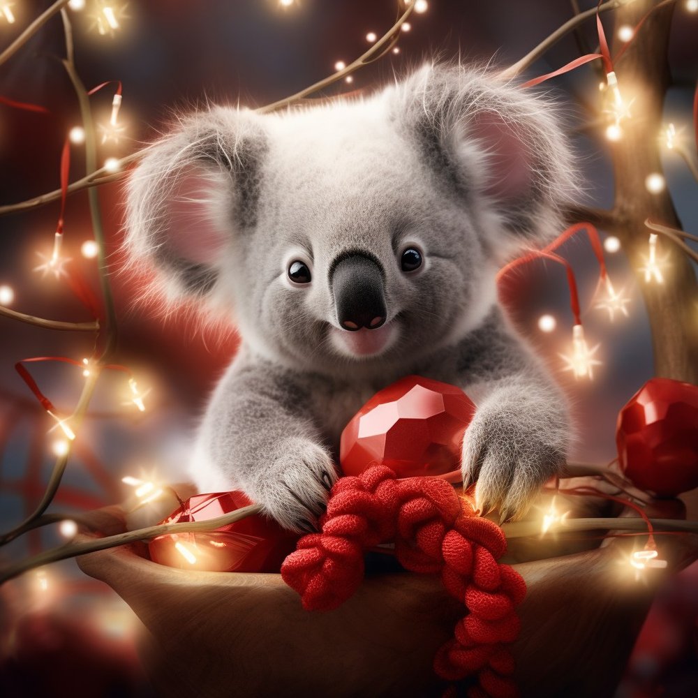 Festive Koala Christmas Ornaments
