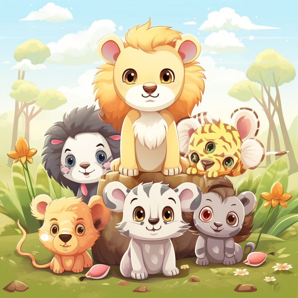 Kawaii Safari Animal Friends