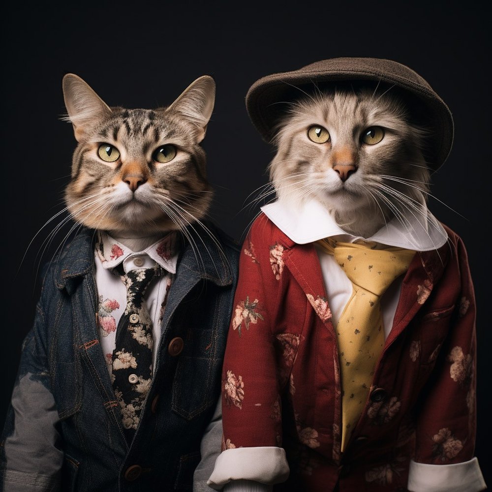 Dapper Cats Vintage Attire