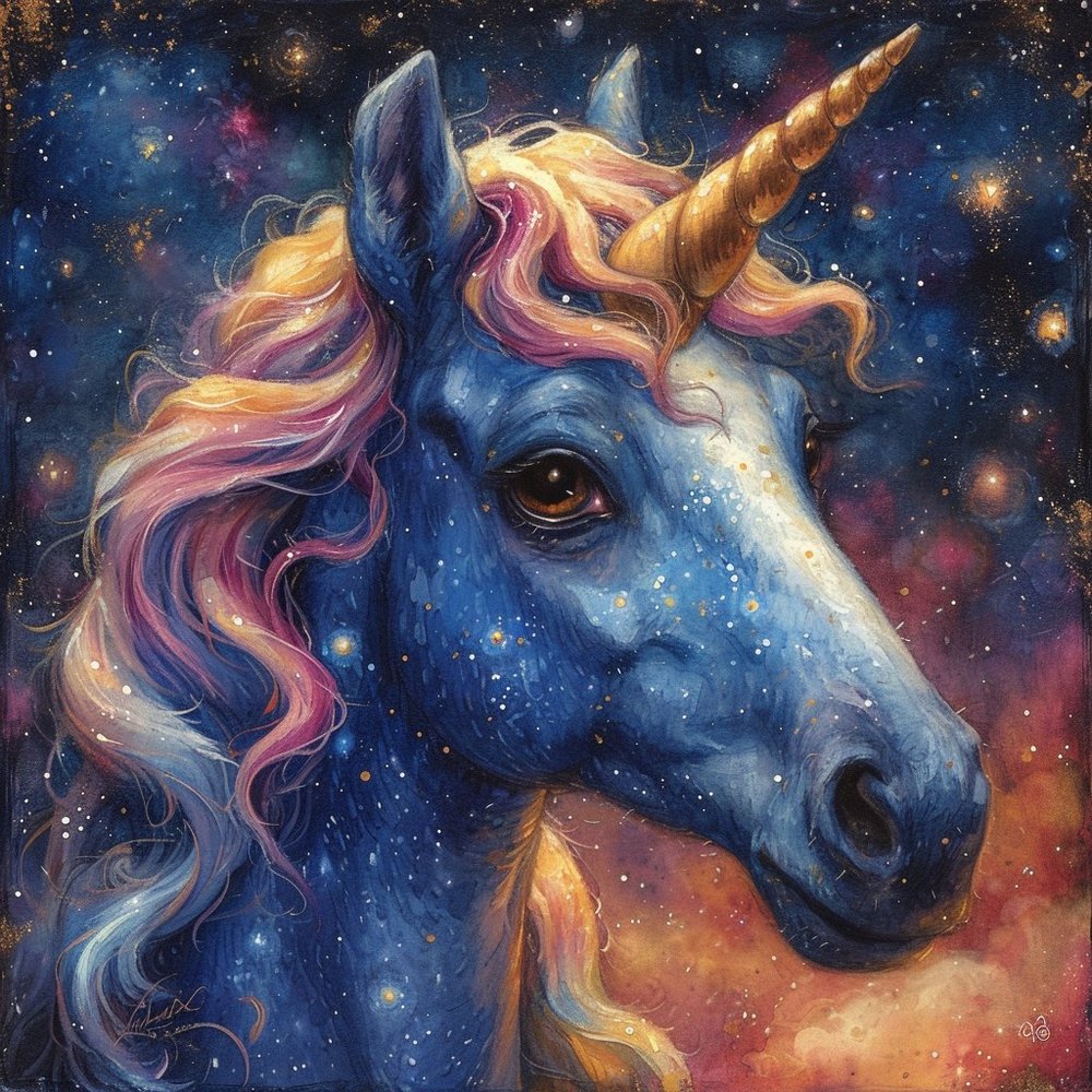 Cosmic Unicorn Head