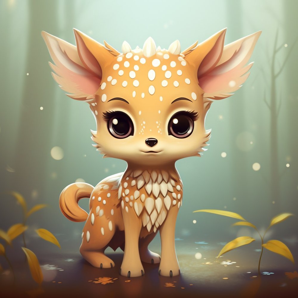 Cute Spotted Deer Fantasy Character