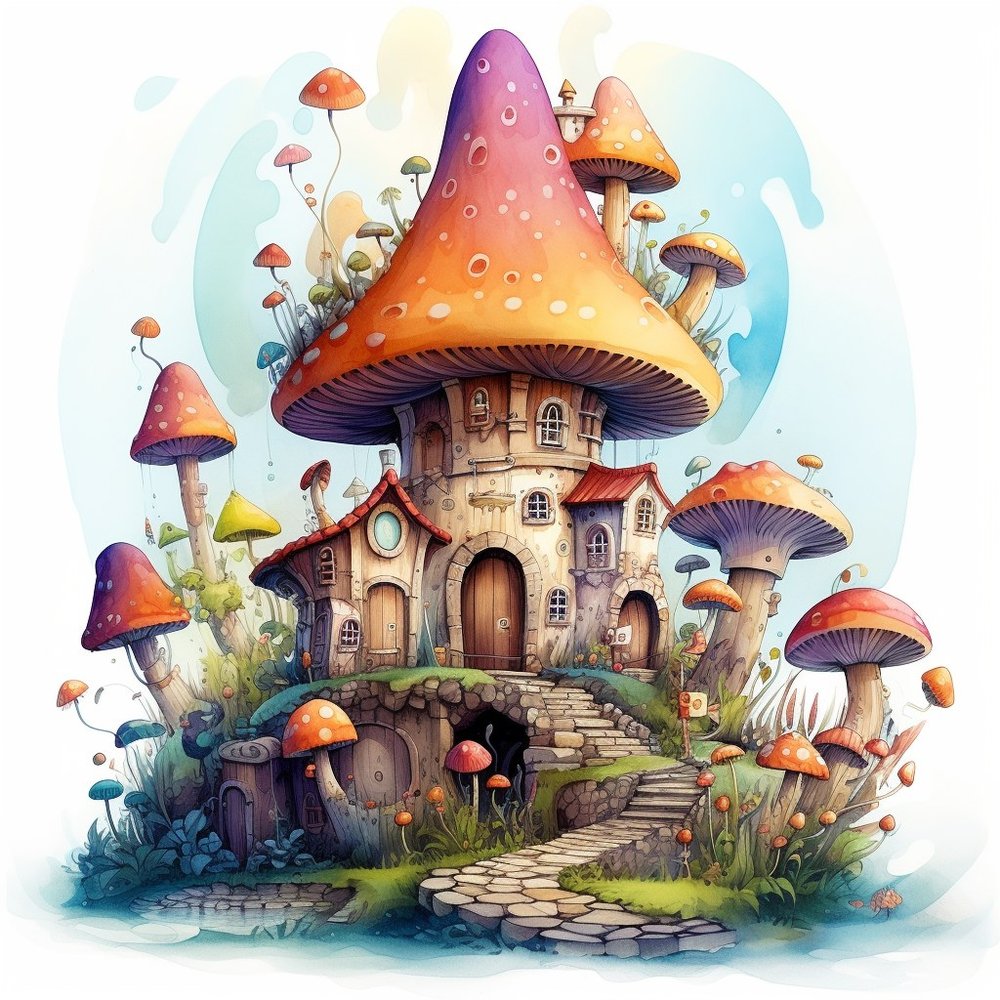 Whimsical Mushroom House