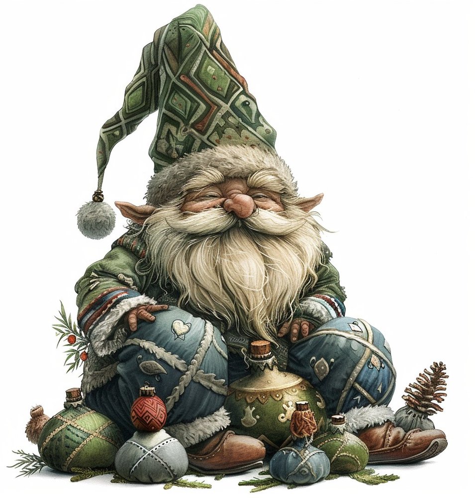 Woodland Gnome With Ornaments