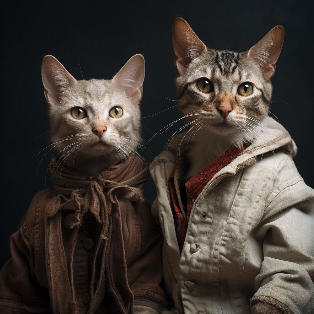 Vintage Cats in Period Clothing