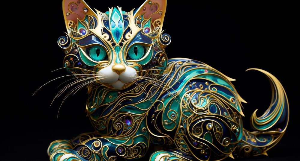 Ornate Fantasy Cat Portrait
