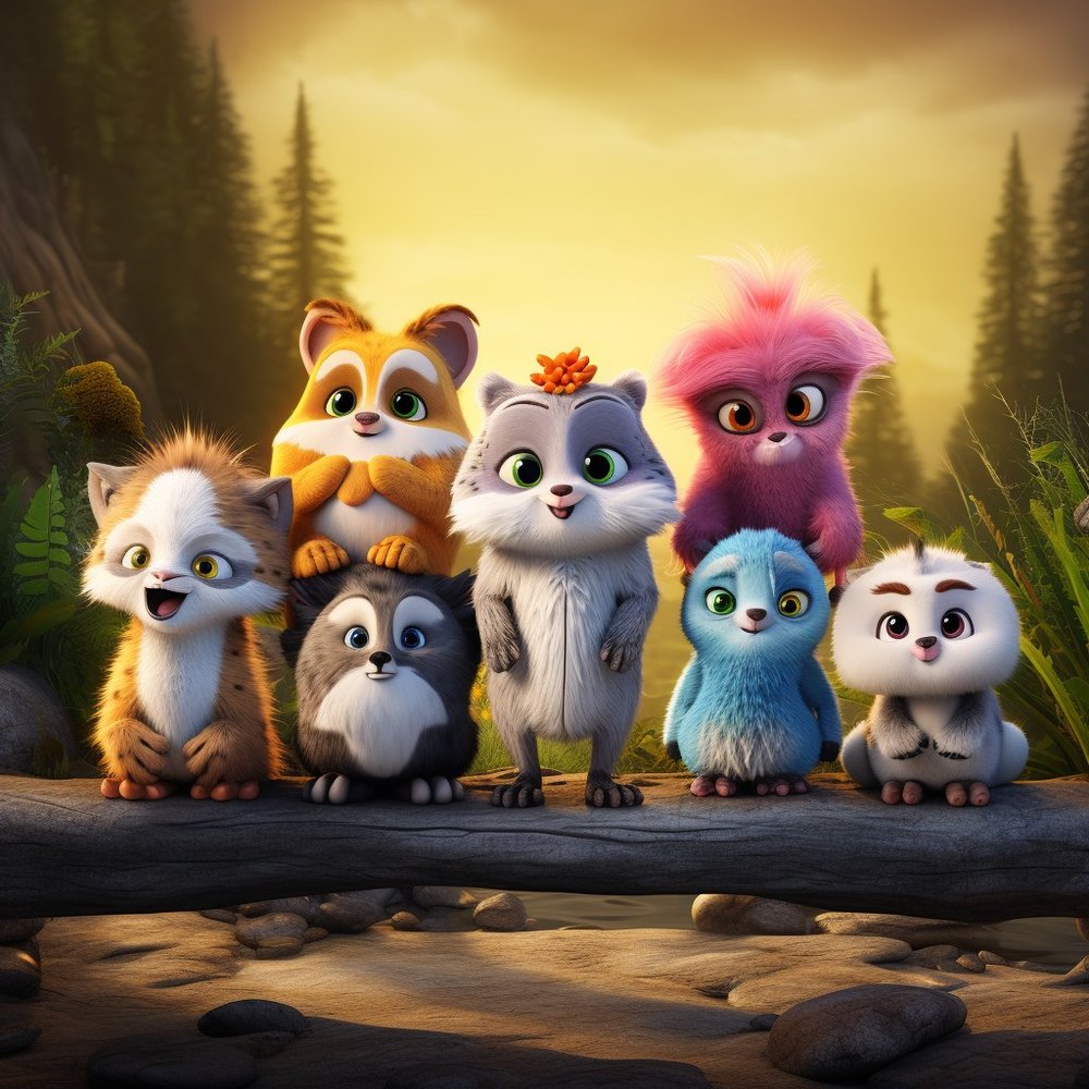 Cute Forest Animals Group