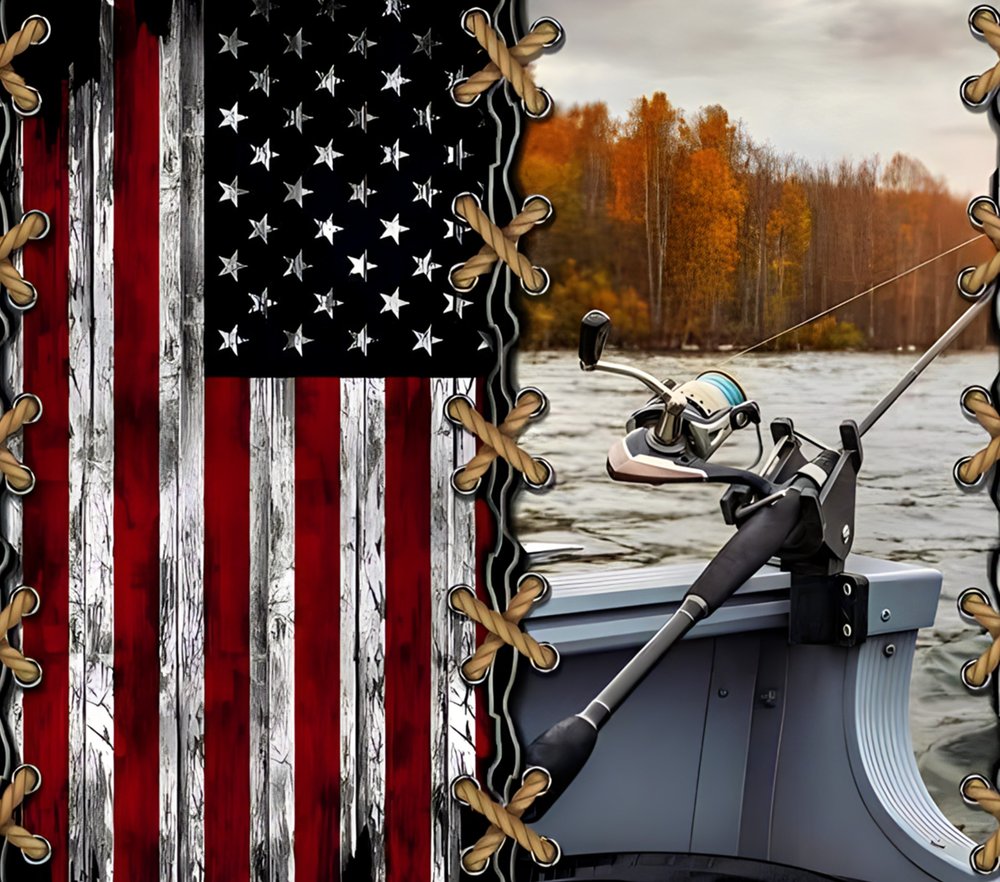 Patriotic Fishing Boat