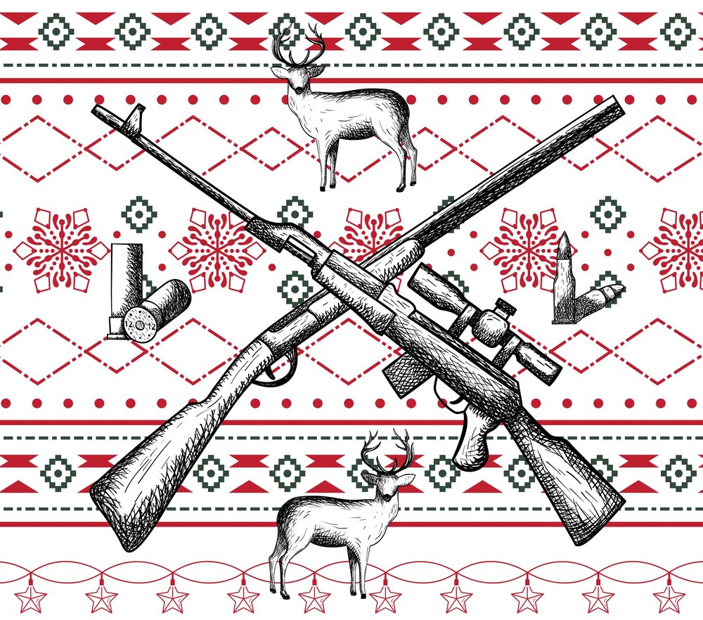 Hunting Lodge Festive Sweater Pattern