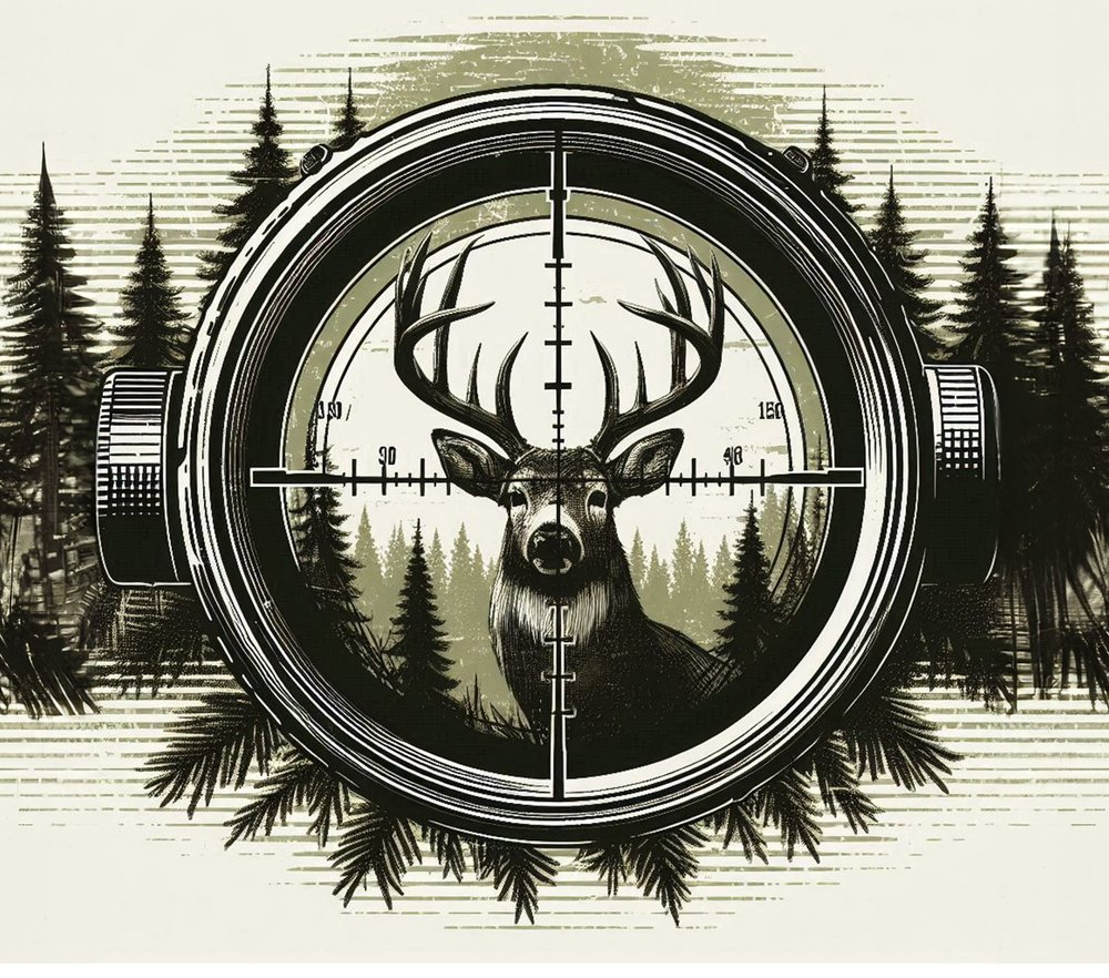 Deer Rifle Scope Hunting Design