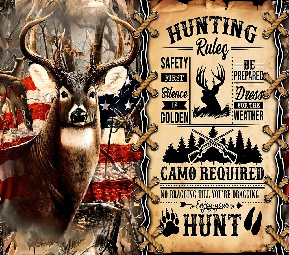 Hunting Rules Deer Poster