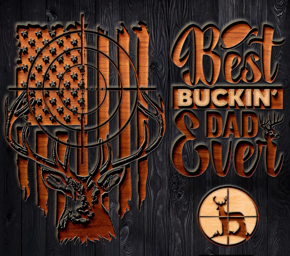 Best Buckin' Dad Hunting Design