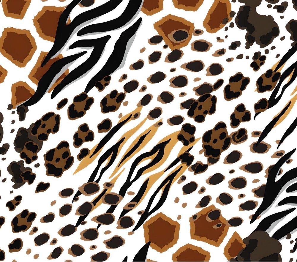 Safari Animal Mix Seamless Pattern