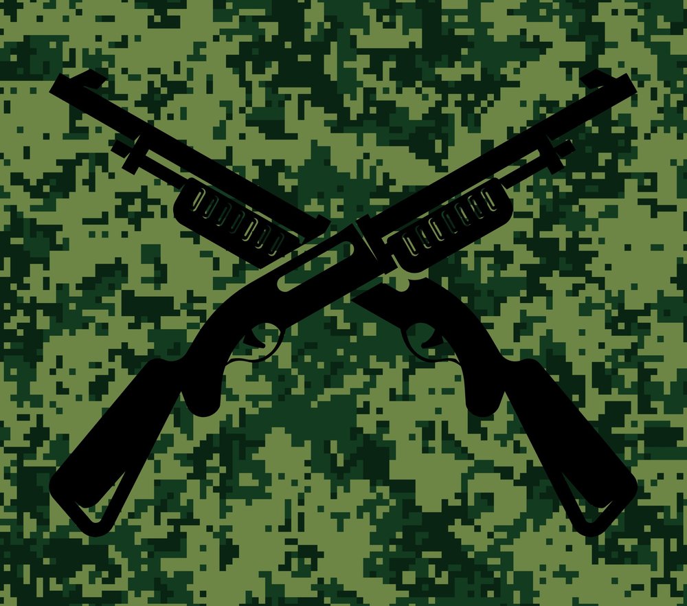 Crossed Rifles Digital Camo