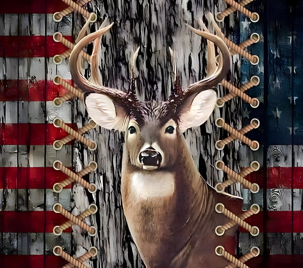 Rustic Buck Lace Hunting Design