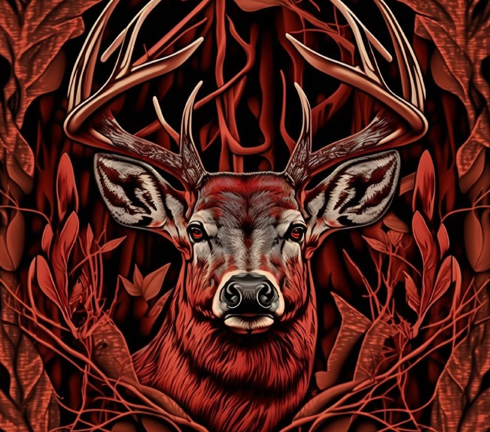 Red Buck With Antlers Wildlife