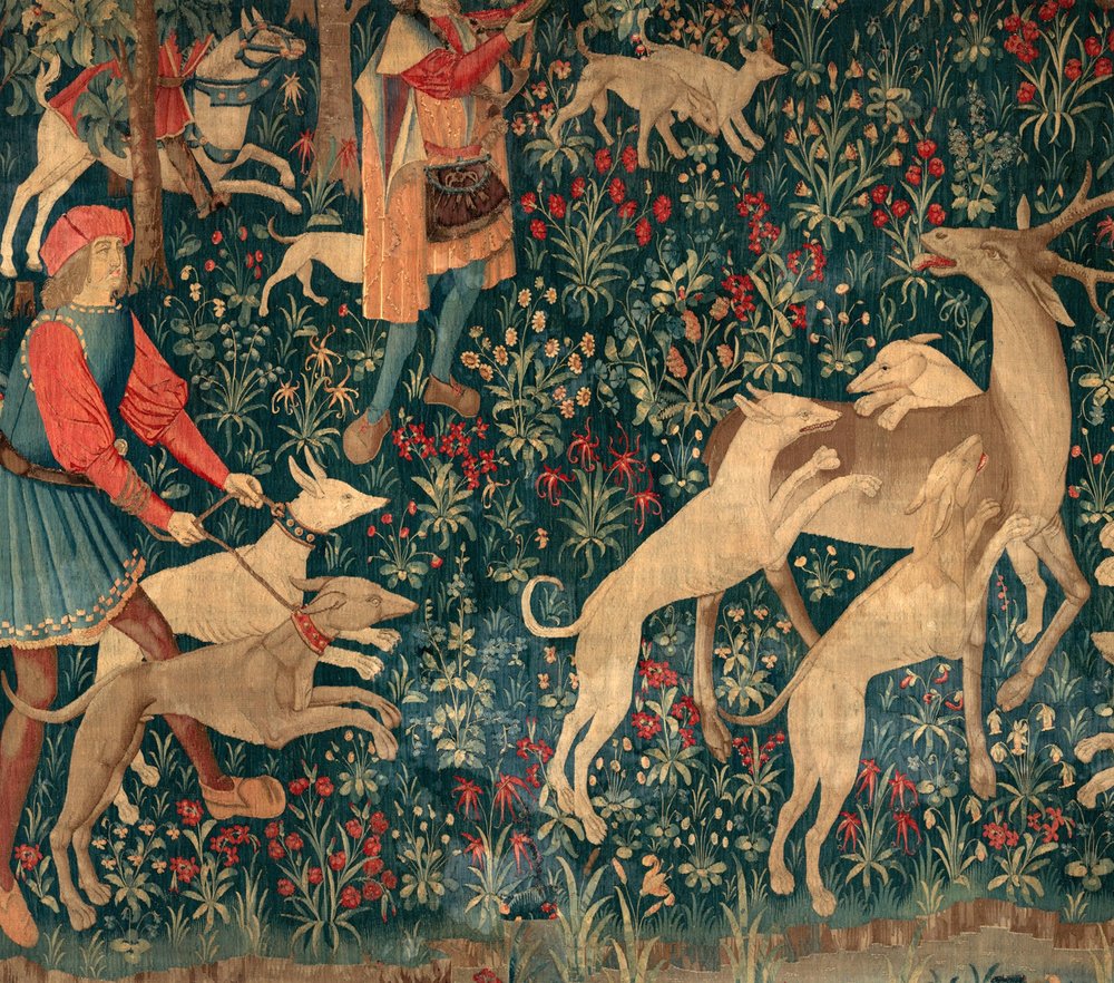 Medieval Hunting Tapestry Pattern