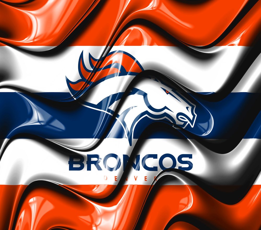 Denver Broncos Waving Flag