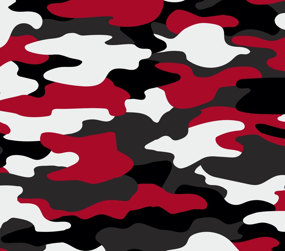 Red Black White Camouflage Pattern