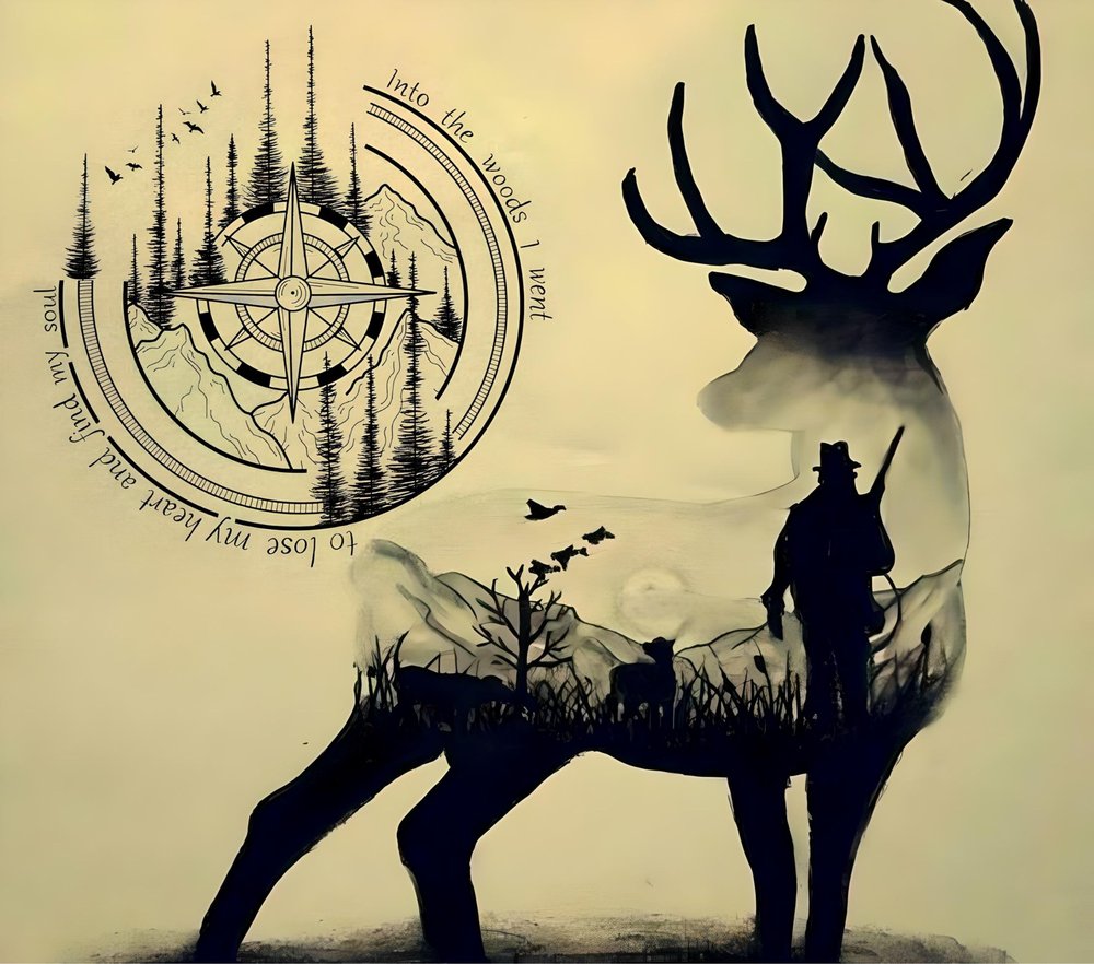 Into The Woods Deer Double Exposure