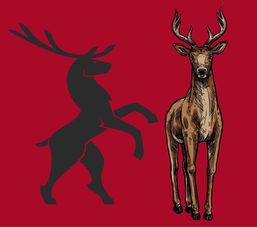 Reindeer Duo Red