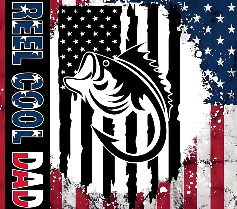 Reel Cool Dad Fishing Flag