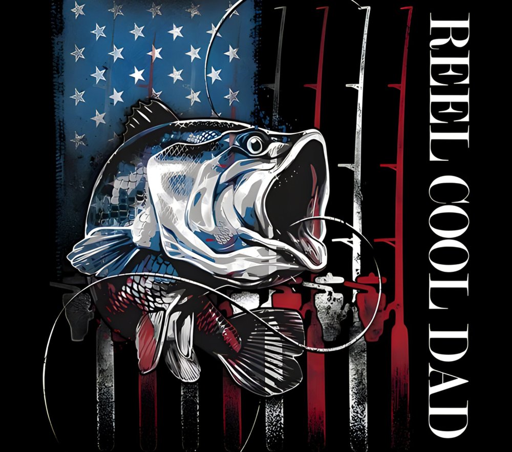 Rebel Patriotic Bass Fishing