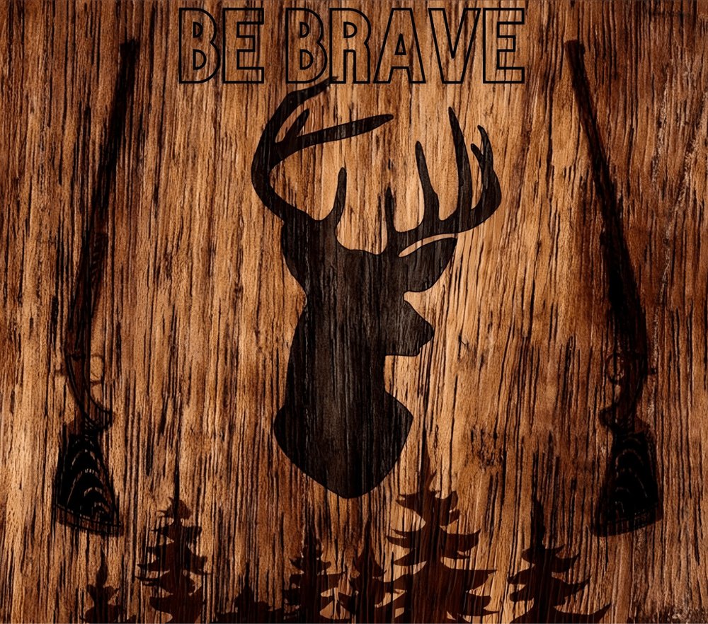 Be Brave Deer Silhouette