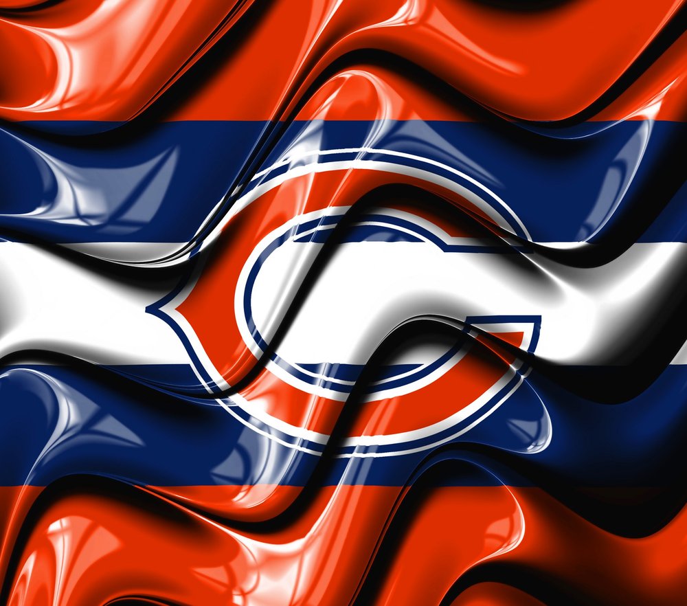 Chicago Bears Wavy Flag Logo