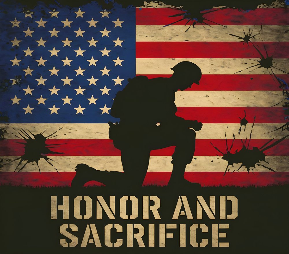 Honor and Sacrifice Military Silhouette