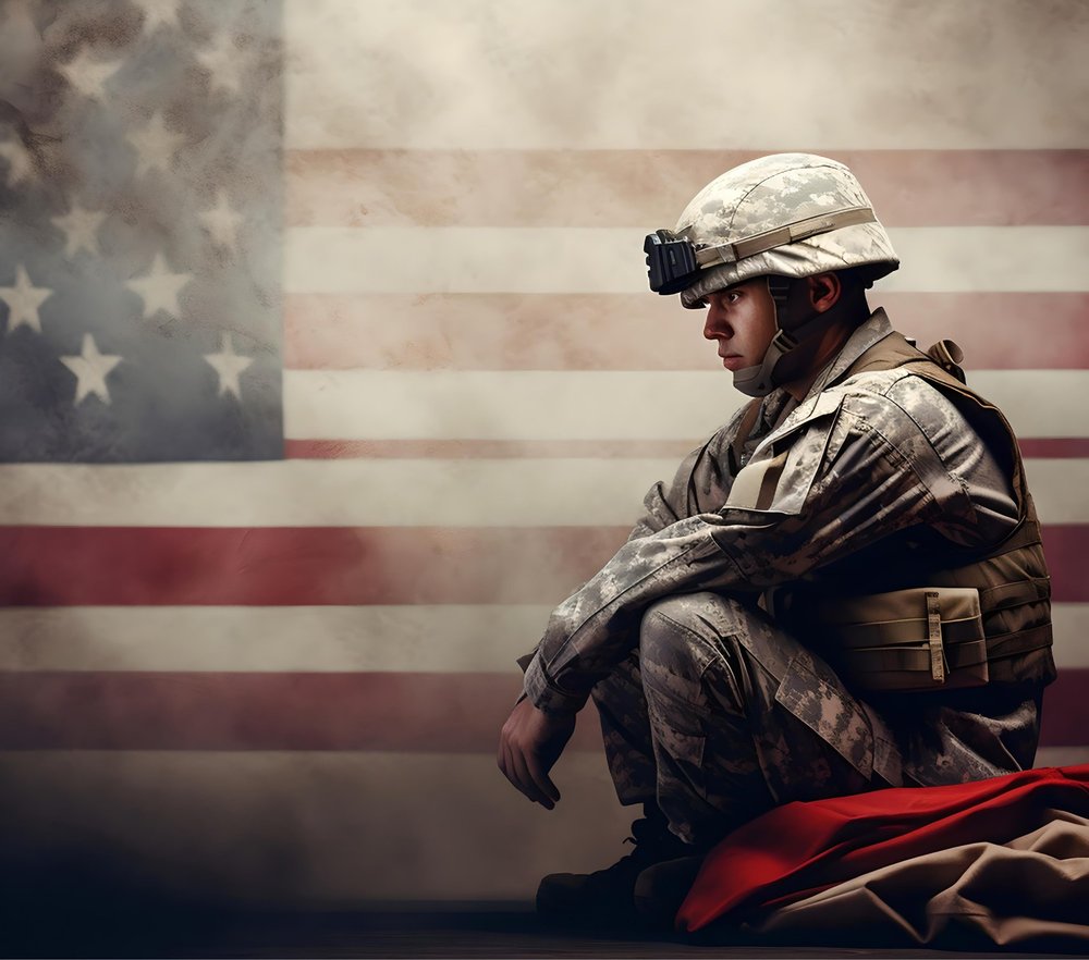 American Soldier Patriotic Portrait