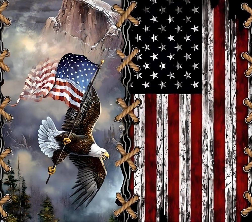 Patriotic Eagle Flag