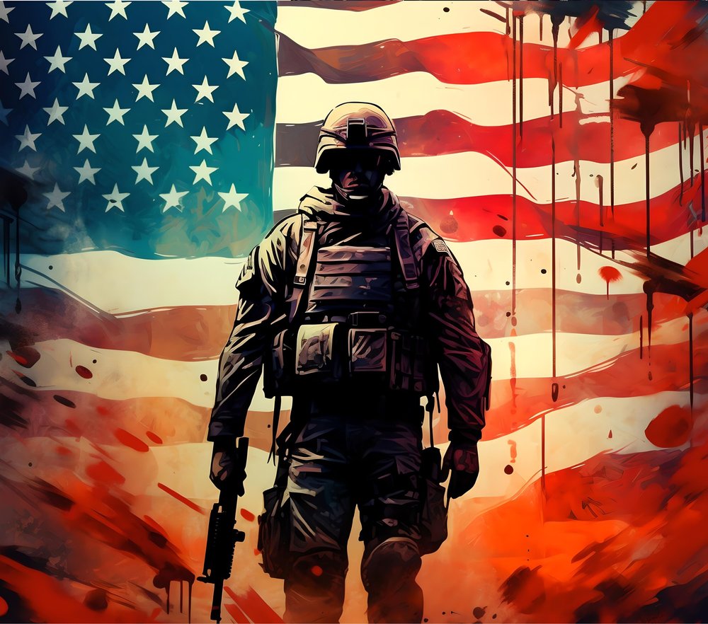 Soldier American Flag Patriotic