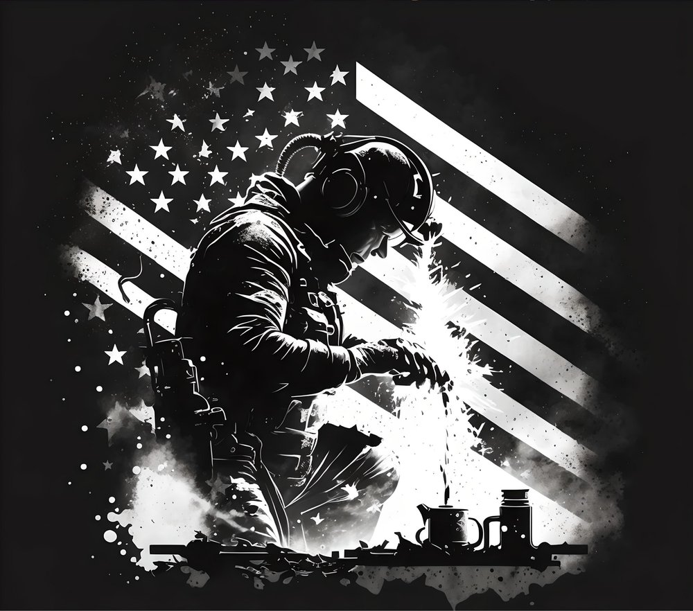 Astronaut American Flag