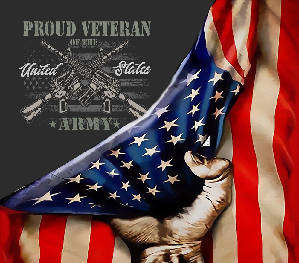 Proud Veteran Army Flag