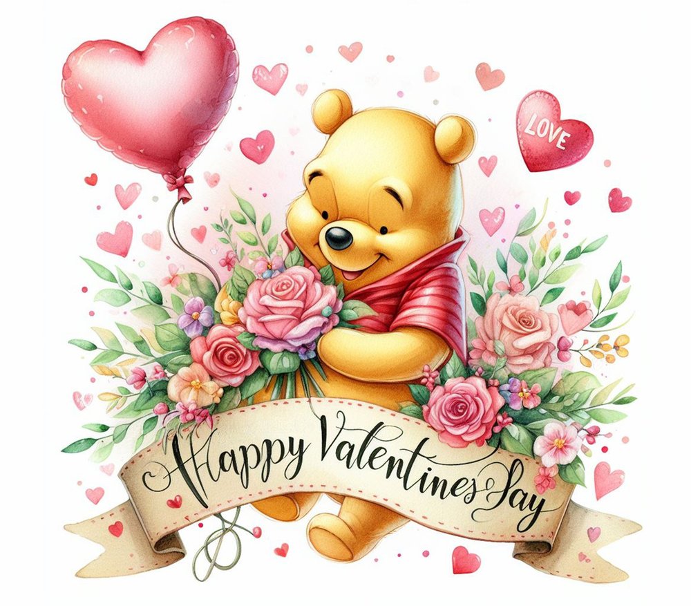 Winnie the Pooh Happy Valentine's Day