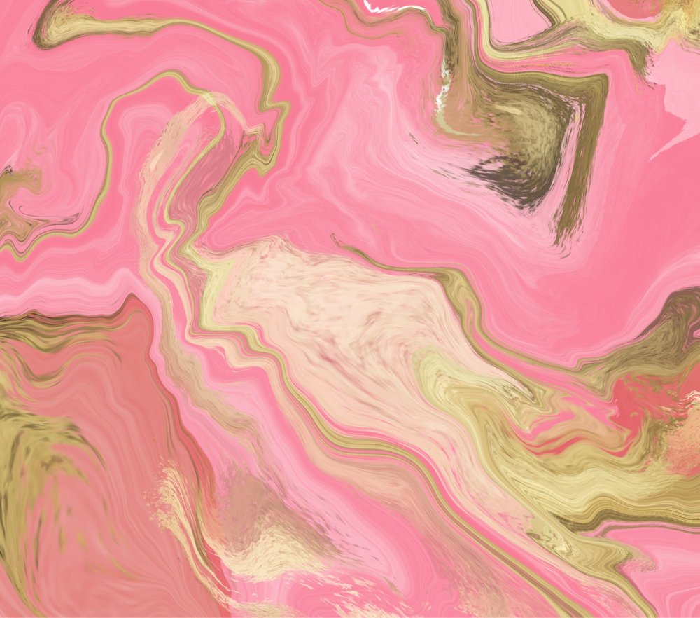 Pink and Gold Liquid Swirl