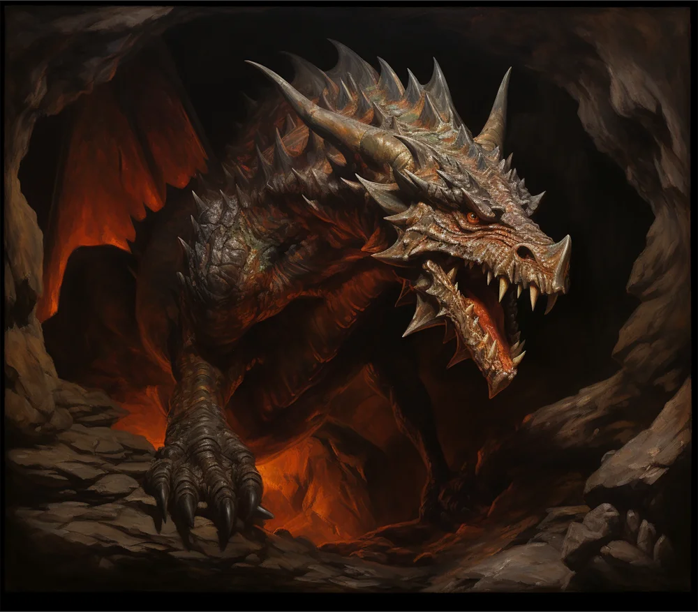 Dragon in Cavern
