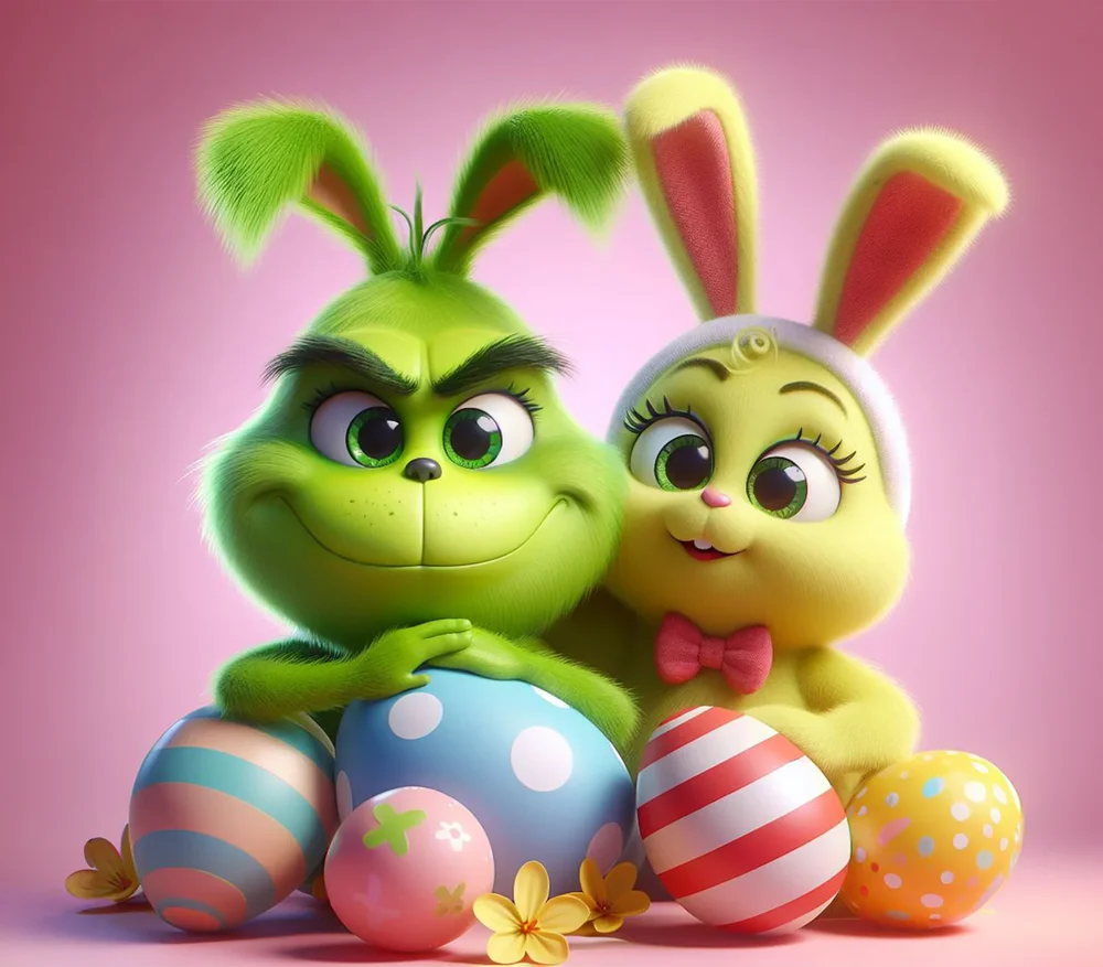 Grinch and Bunny Easter Eggs